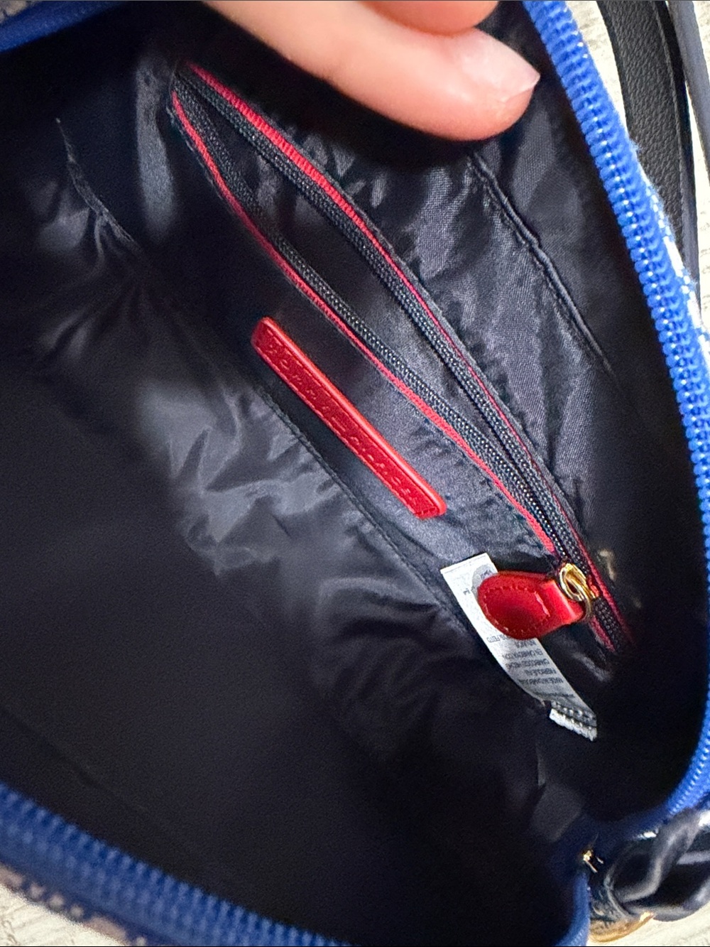 Tommy Hilfiger Blue and White Monogram Crossbody - Picture 3 of 3
